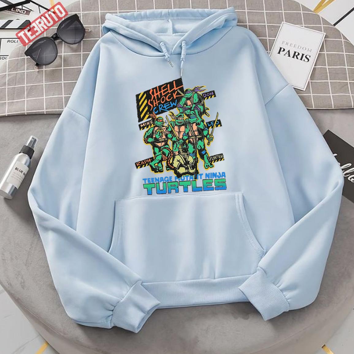 Ninja Turtles Shell Shock Crew Vintage Design Graphic Unisex Hoodie