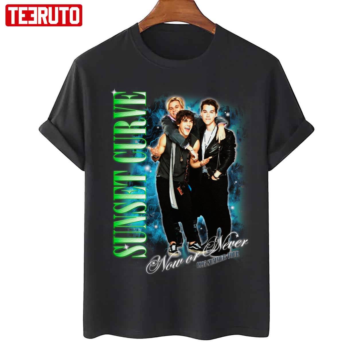 Now Or Never 1995 Tour Sunset Curve Bootleg Unisex T-Shirt