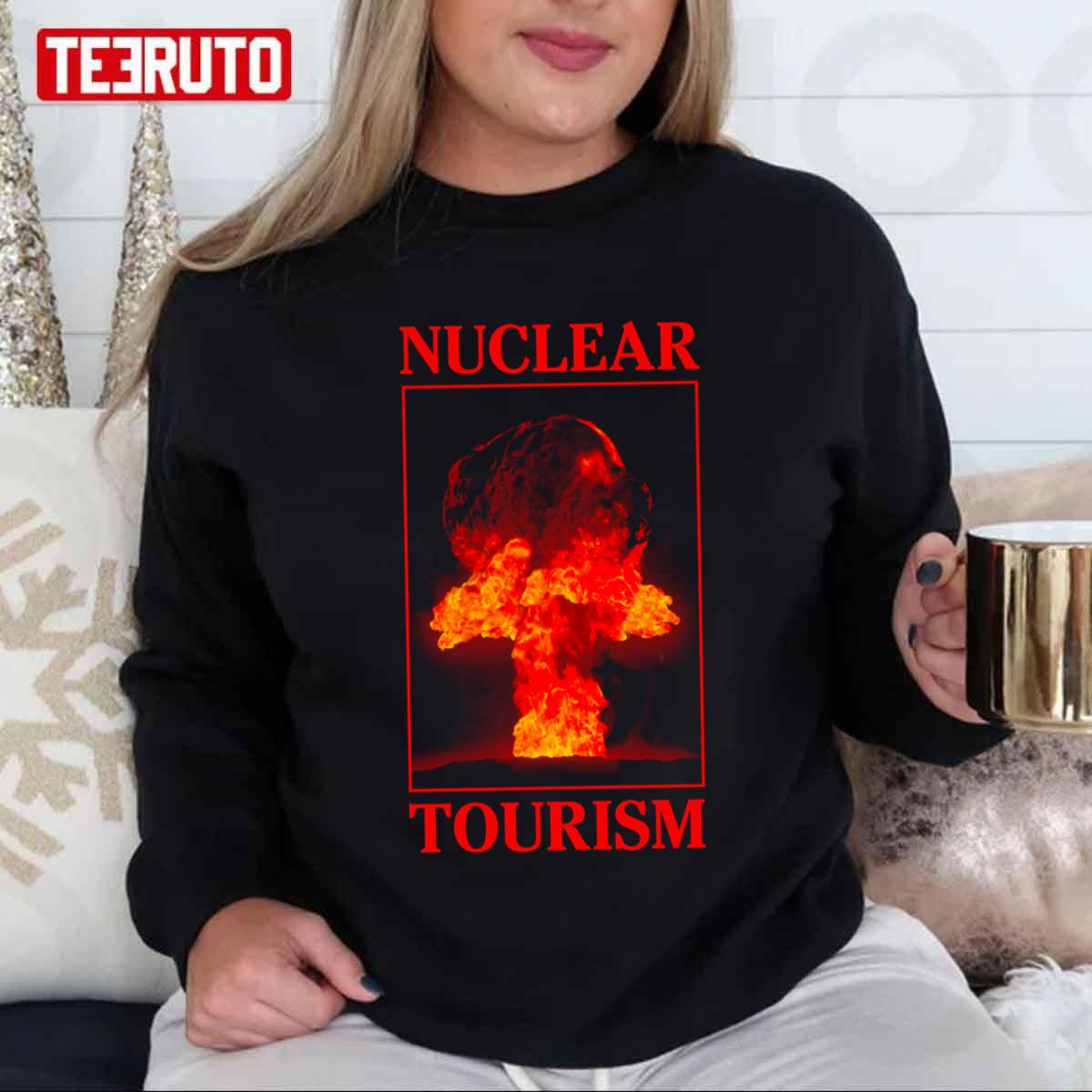 Nuclear Tourism Red Design World War Unisex Sweatshirt