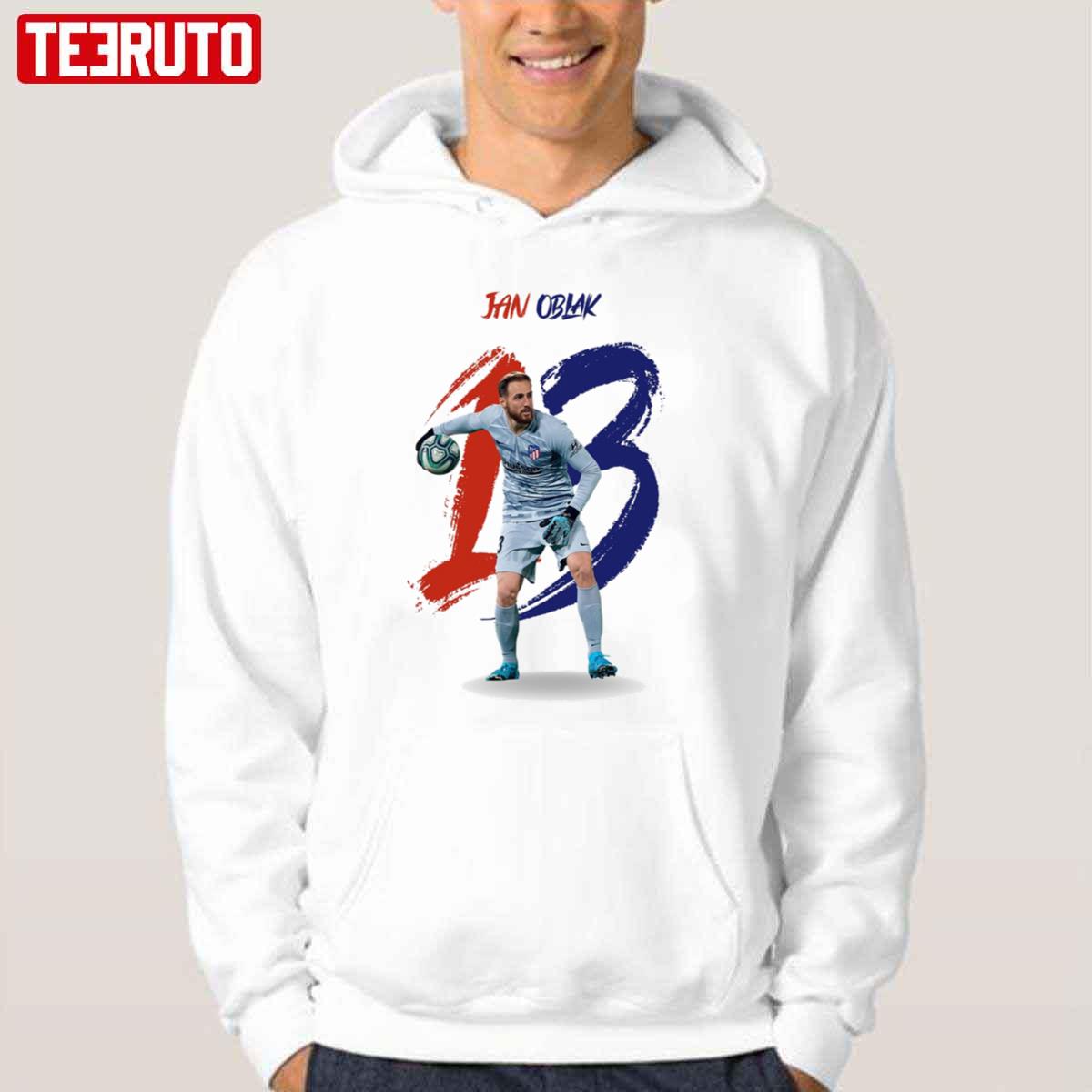 Number 13 Ilustration Jan Oblak Unisex Hoodie
