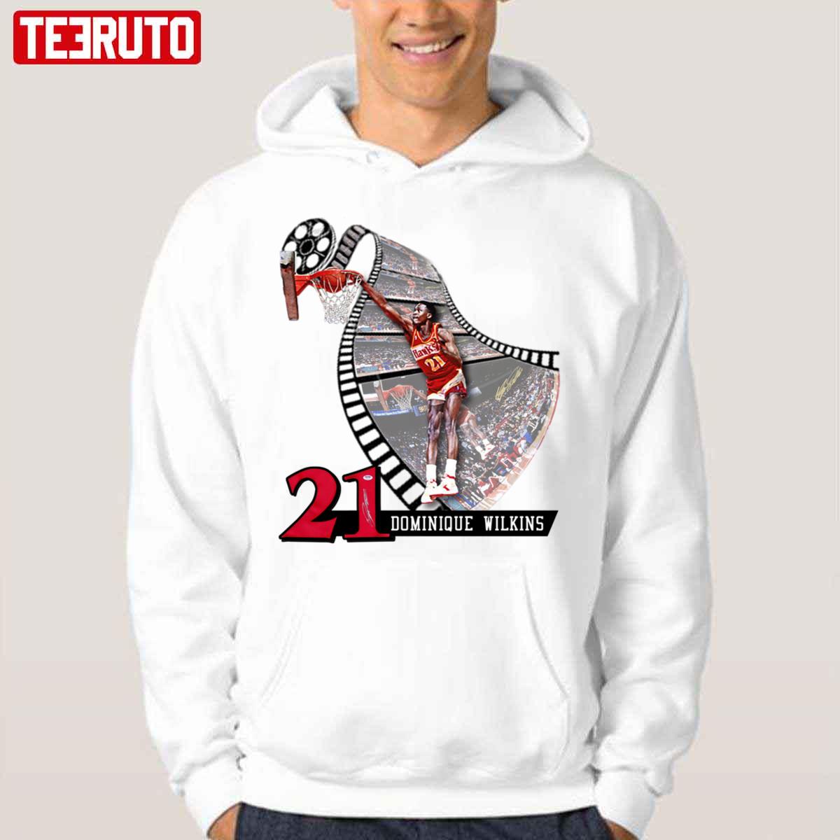 Number 21 Dominique Wilkins Basketball Legend Unisex T-Shirt