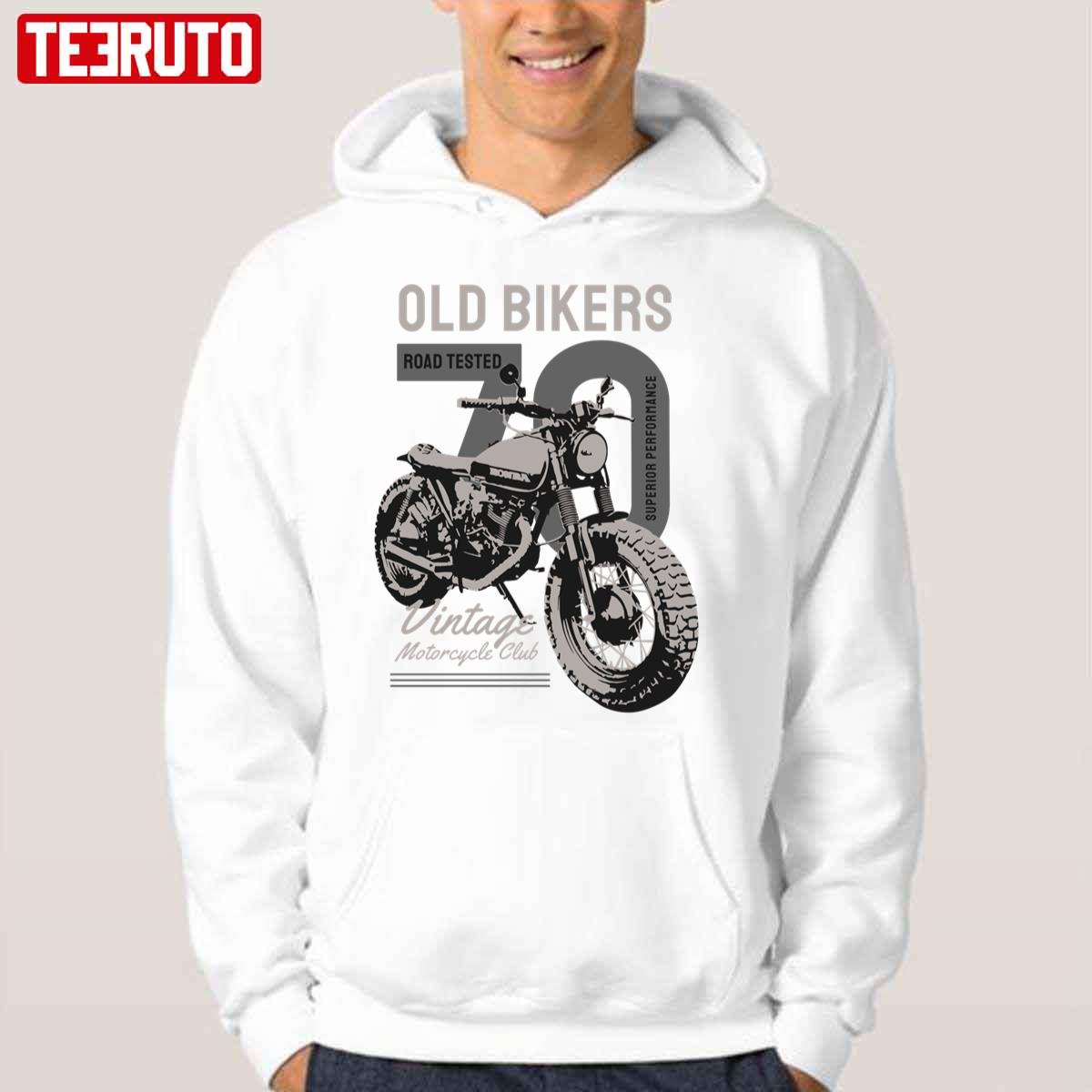 Old Bikers Motorcycle Road Tested Unisex Hoodie