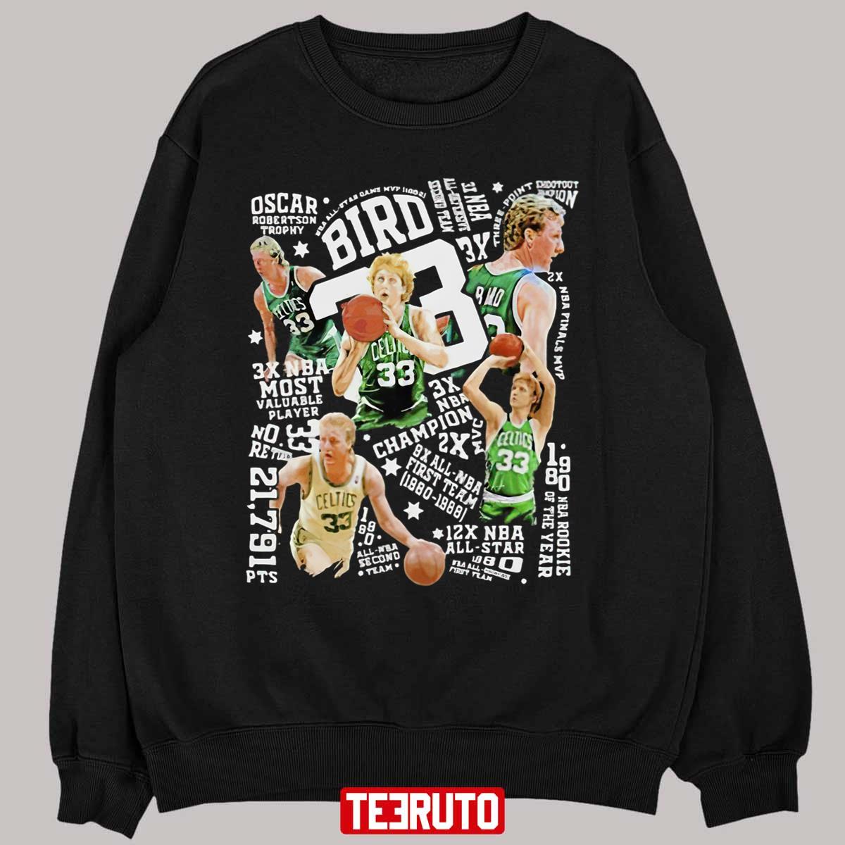 Oscar Robertson Trophy Larry Bird 33 Celtics Unisex Sweatshirt