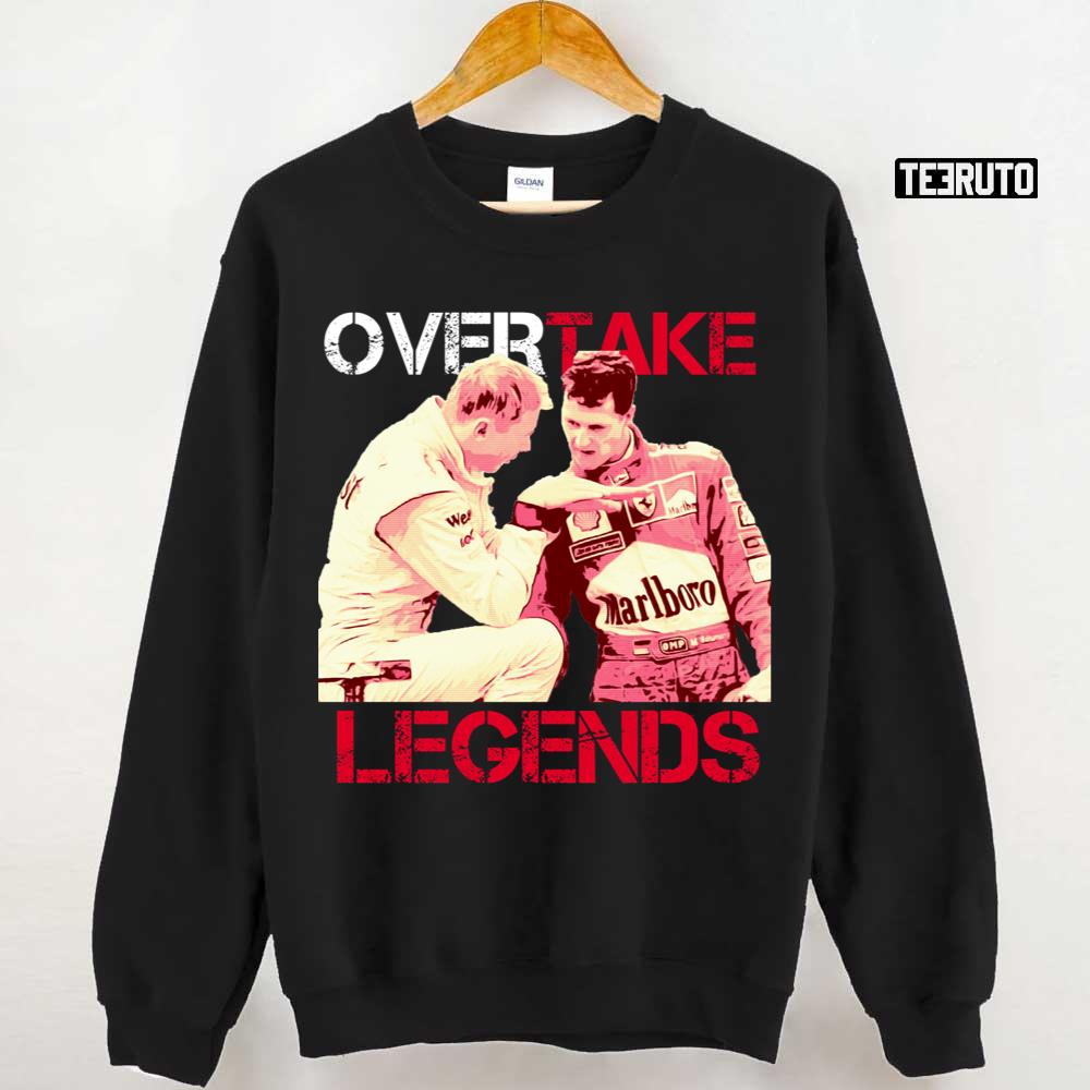 Overtake Legends Mika Hakkinen & Michael Schumacher Unisex Sweatshirt