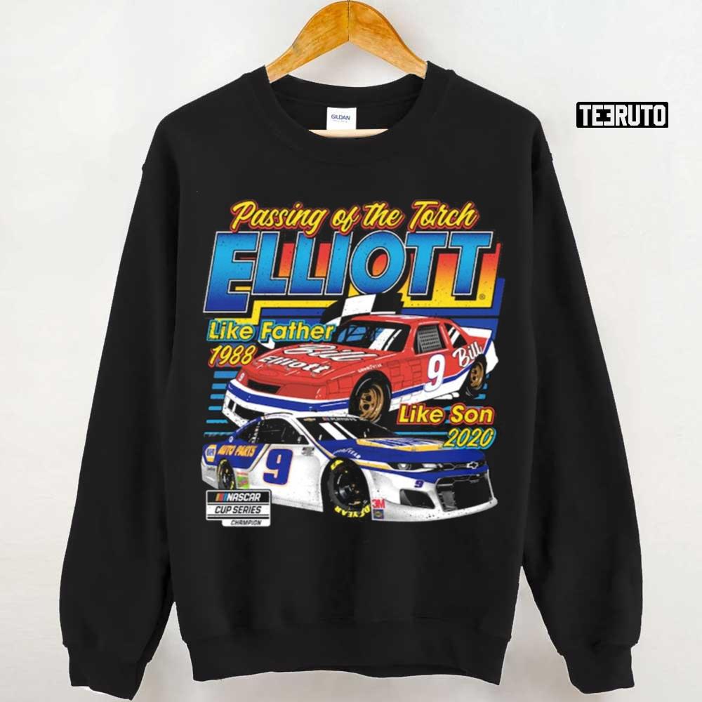 Passing Of The Torch Vintage Bill Elliott 9 Nascar Unisex Sweatshirt