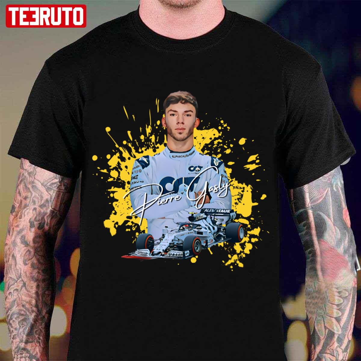 Pierre Gasly Watercolor Design Yellow Unisex Hoodie Teeruto