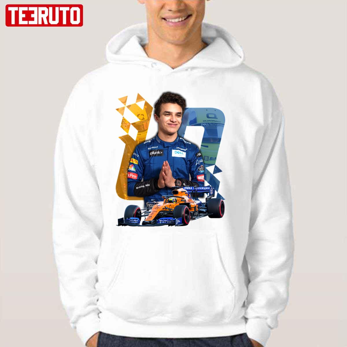 Portrait Lando Norris 4 Racing Design Unisex Hoodie Teeruto