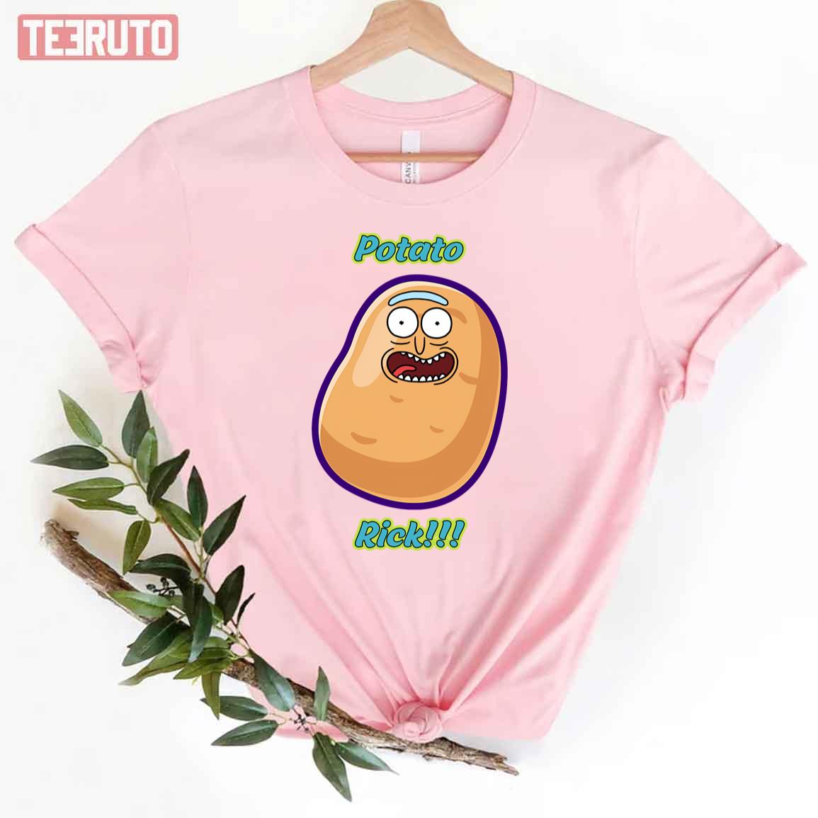 Potato Rick Funny Cartoon Memes Rick And Morty Unisex T-Shirt - Teeruto