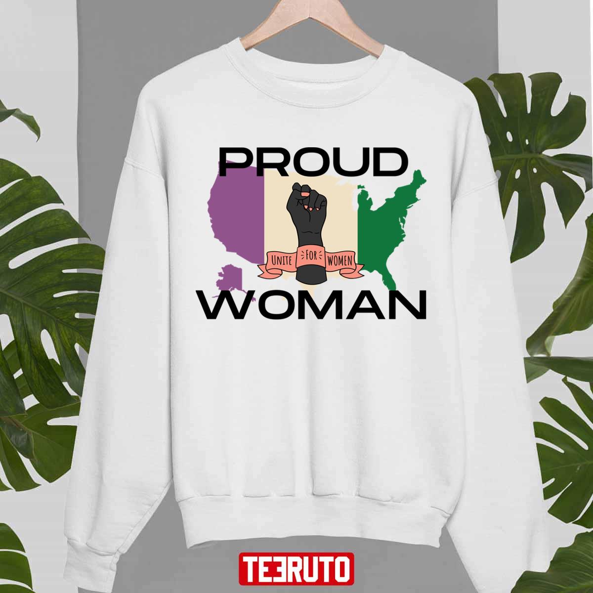 Proud Woman United States Usa Suffragette Colour Votes For Women Design For Suffragette Unisex Sweatshirt