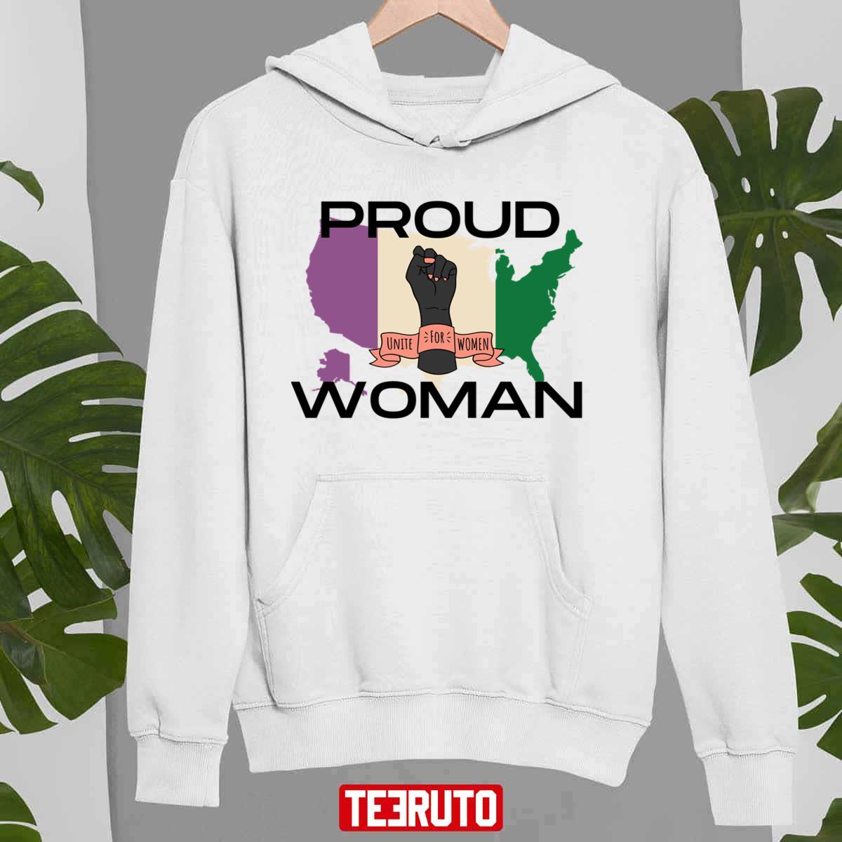 Proud Woman United States Usa Suffragette Colour Votes For Women Design For Suffragette Unisex Sweatshirt