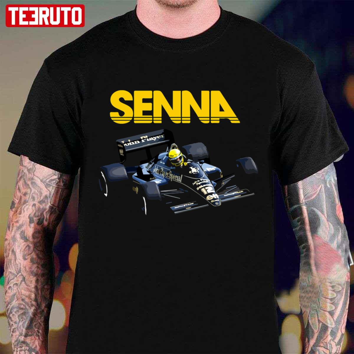 Racing Car Ayrton Senna 97t John Player Livery Unisex T-shirt - Teeruto