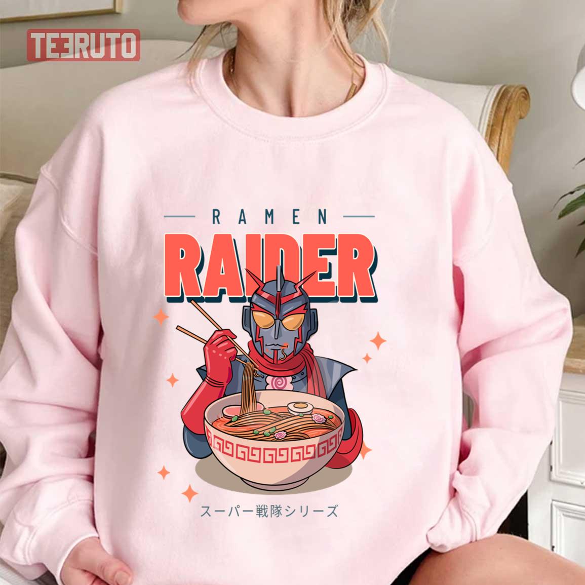 Ramen Raider Kamen Raider Eating Ramen Unisex Sweatshirt