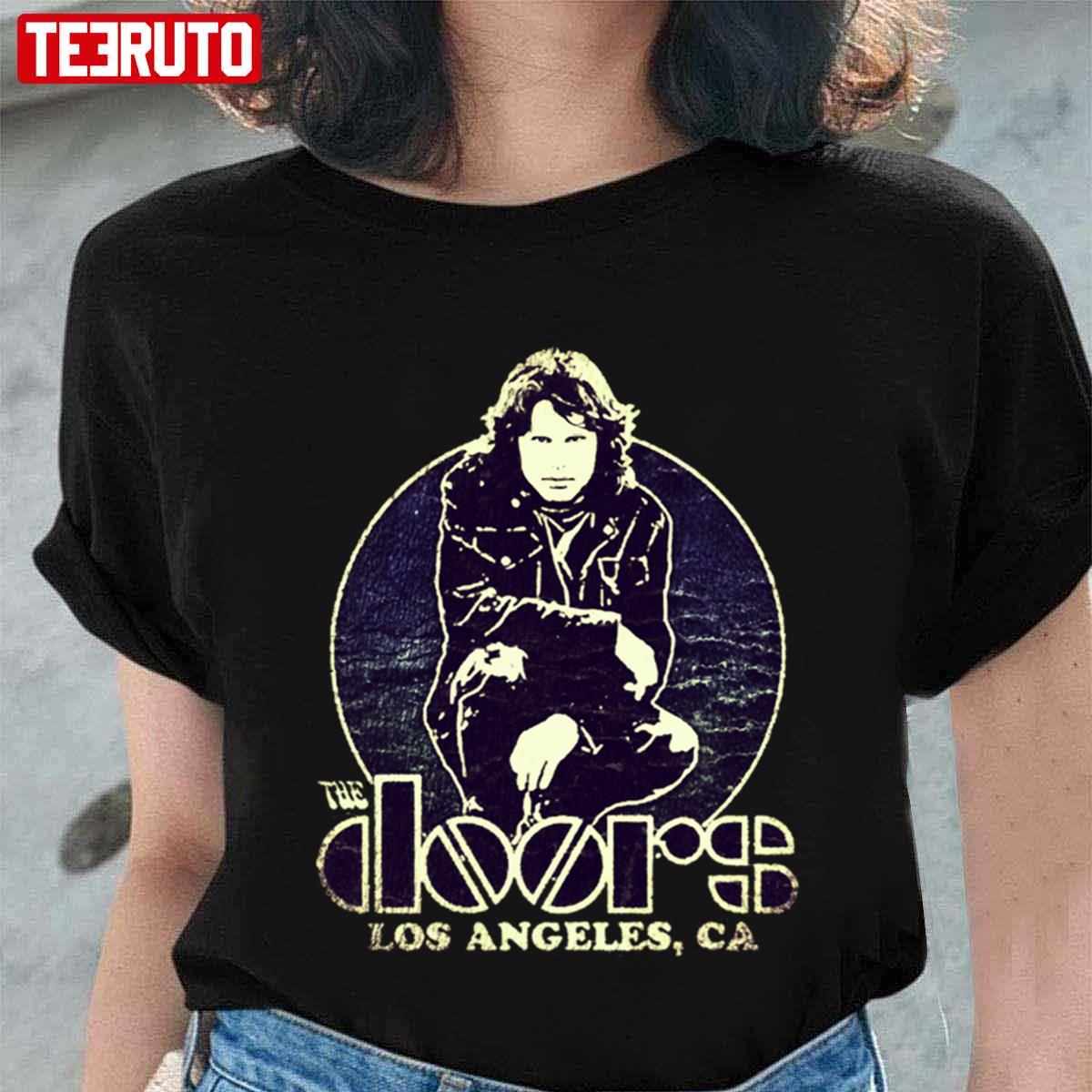 T-Shirt Donna Jim Morrison The Doors, 100% Cotone, Stampa Antichizzata, Made In Italy, Taglie Dalla S Alla XL