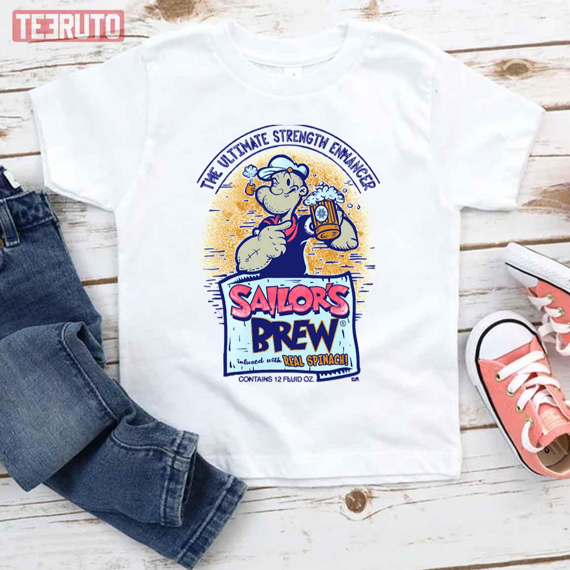 Sailor's Brew Popeye The Sailor Unisex T-Shirt - Teeruto