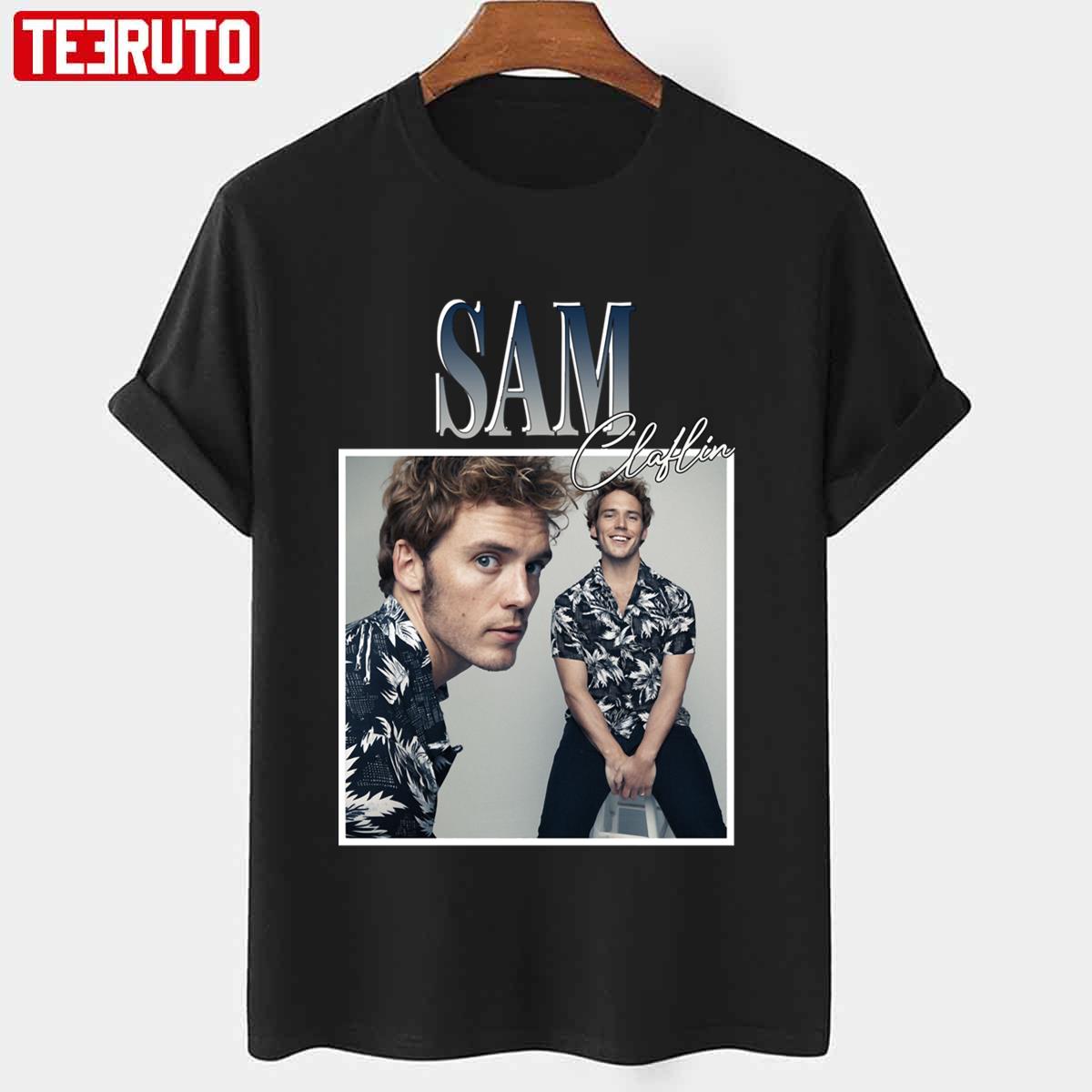 Sam Claflin Retro Unisex T-shirt