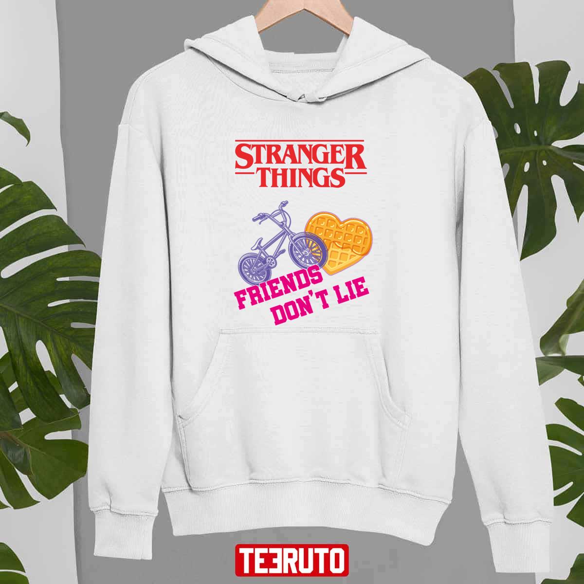 Series Stranger Things Says Girls Eleven Friends Dont Lie Great Retro Pattern Unisex Sweatshirt