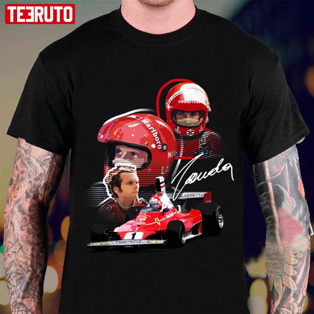 Signature Design Of Niki Lauda Ferrari Racing F1 Unisex Hoodie - Teeruto