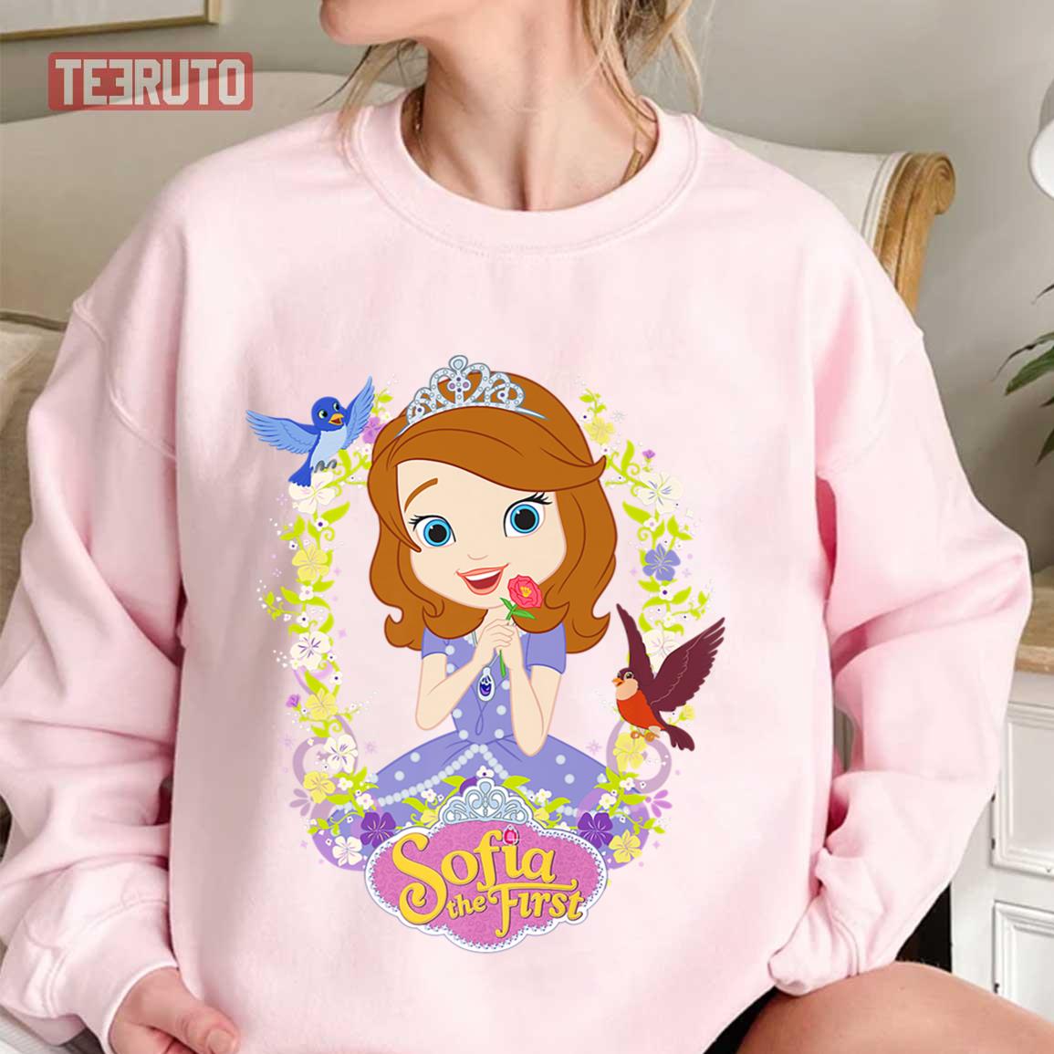 Sofia The First Sofia Flower Border Unisex Sweatshirt - Teeruto