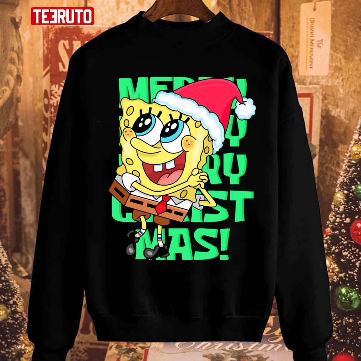 Spongebob Squarepants Santa Hat Dreaming Of Christmas t-shirt by