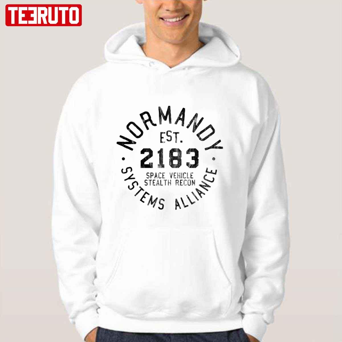 Ssv Normandy Athletic Mass Effect Athletic Style Black Print Unisex Hoodie