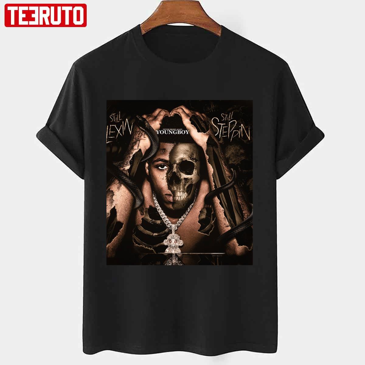 Still Steppin Youngboy Nba Skull Unisex TShirt Teeruto