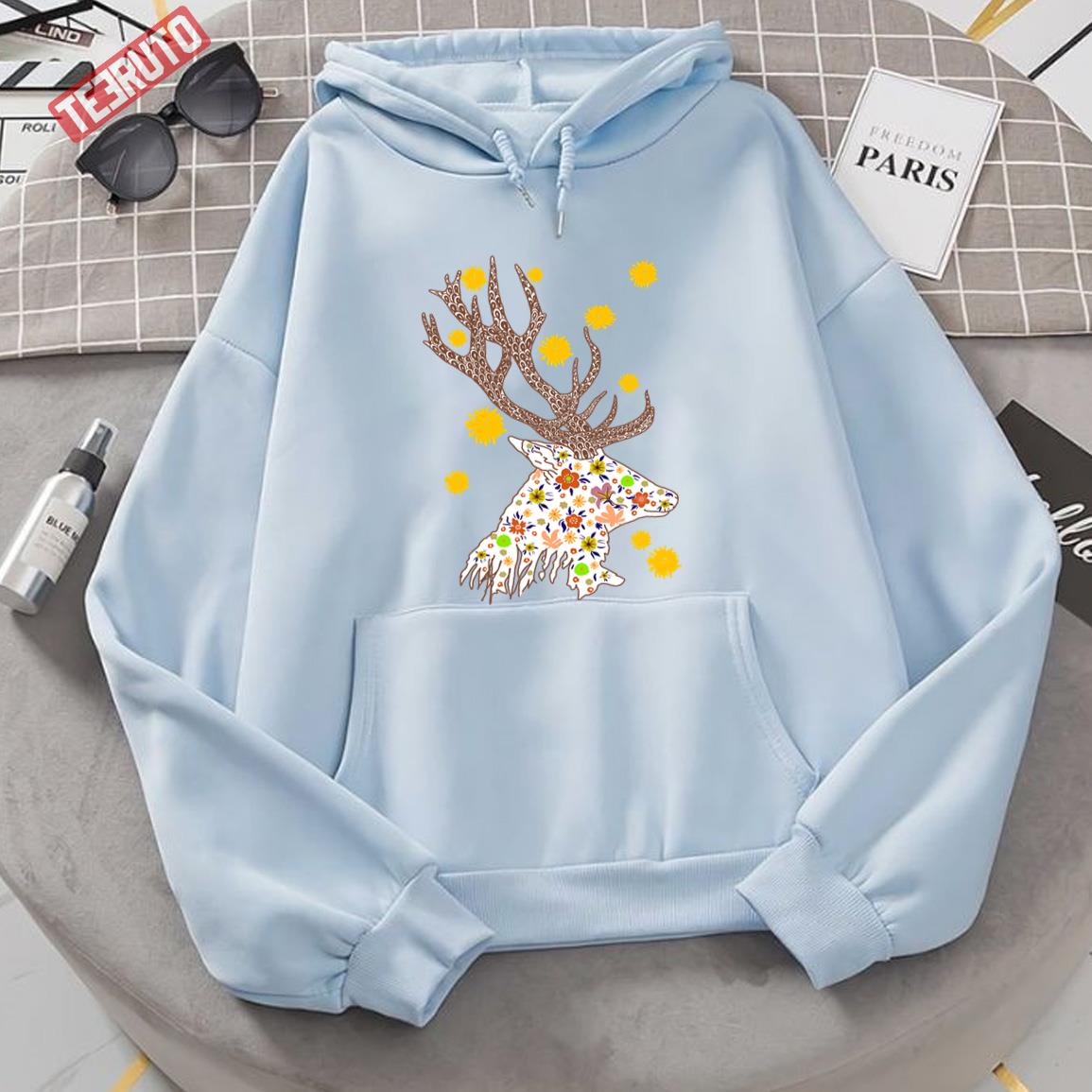 Studio Ghibli Flower Spirits In The Forest Floral Fanmade Unisex Hoodie