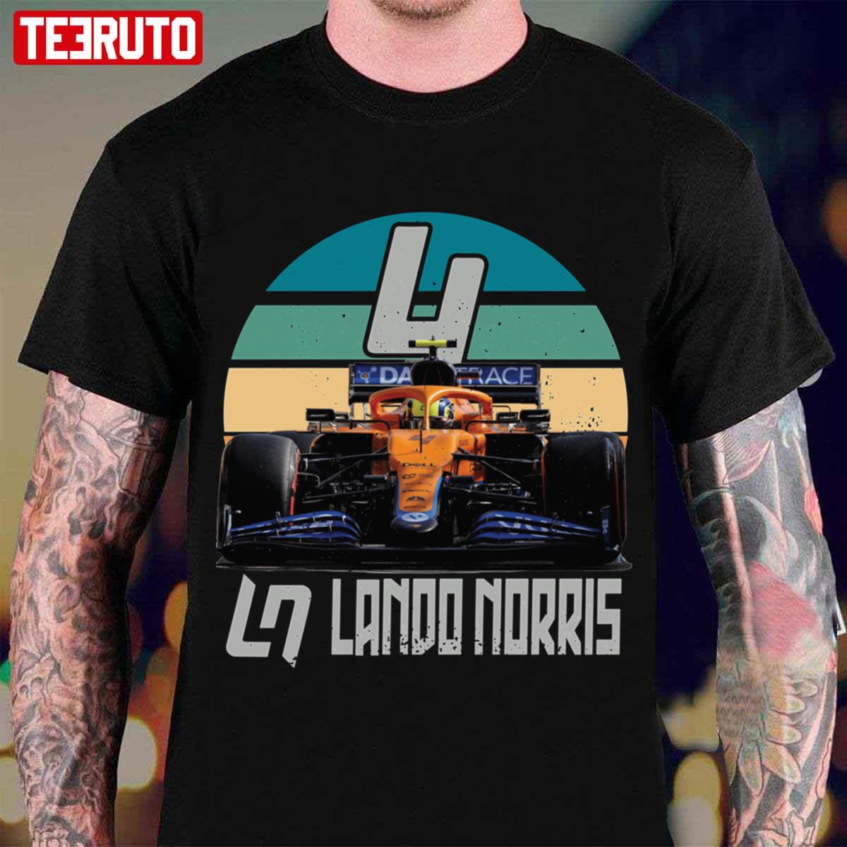 Sunset Design Lando Norris Car Racing F1 Distress Unisex Hoodie - Teeruto