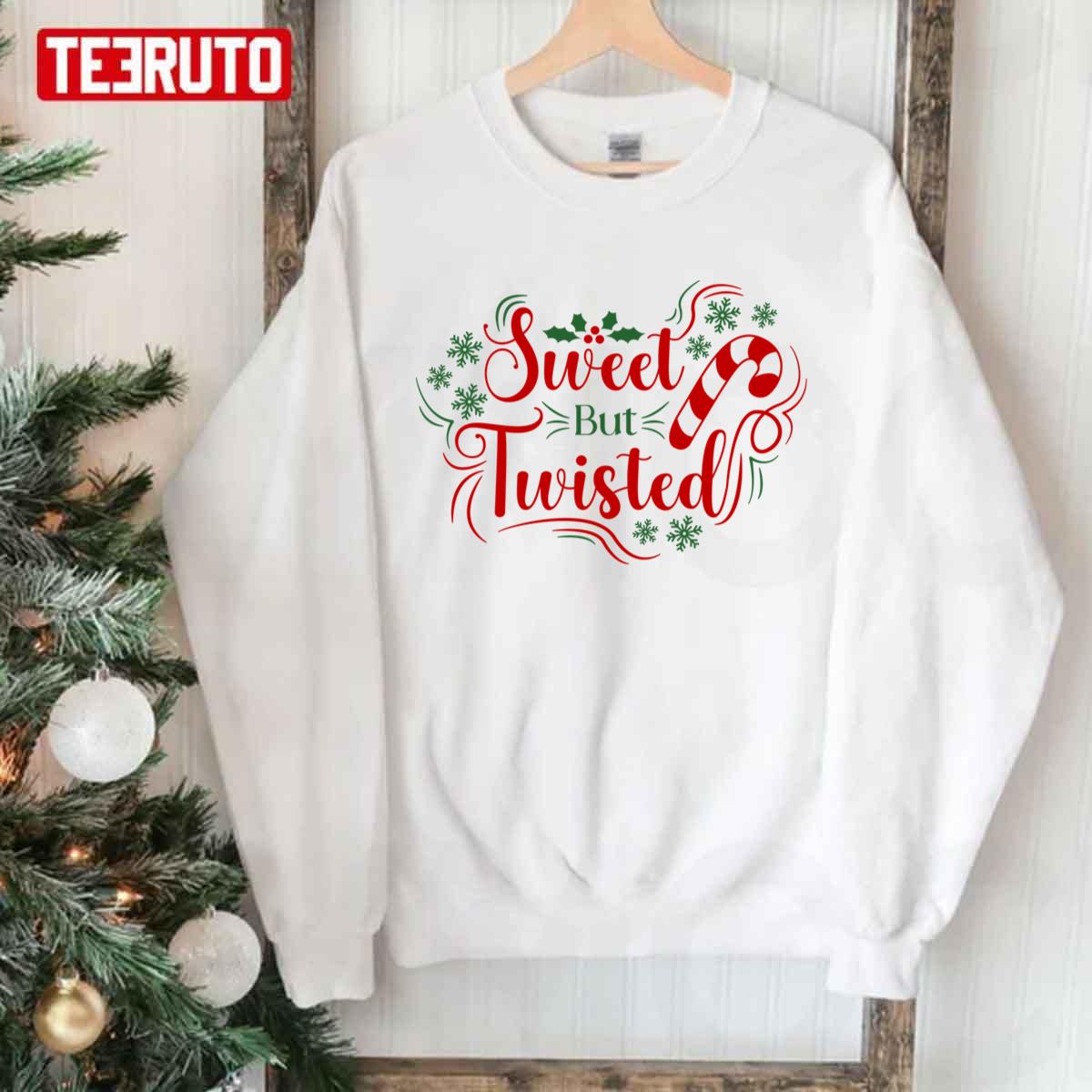 Sweet But Twisted Retro Vintage Christmas Candy Gift New Year Unisex Sweatshirt