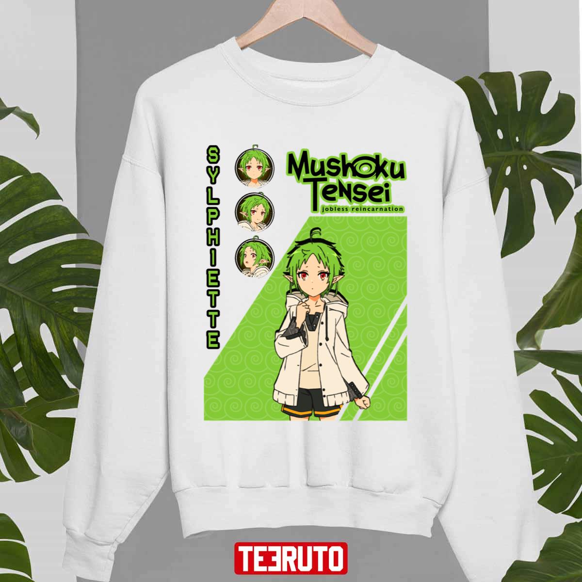 Sylphiette Green Colour Mushoku Tensei Vintage Retro Unisex Sweatshirt
