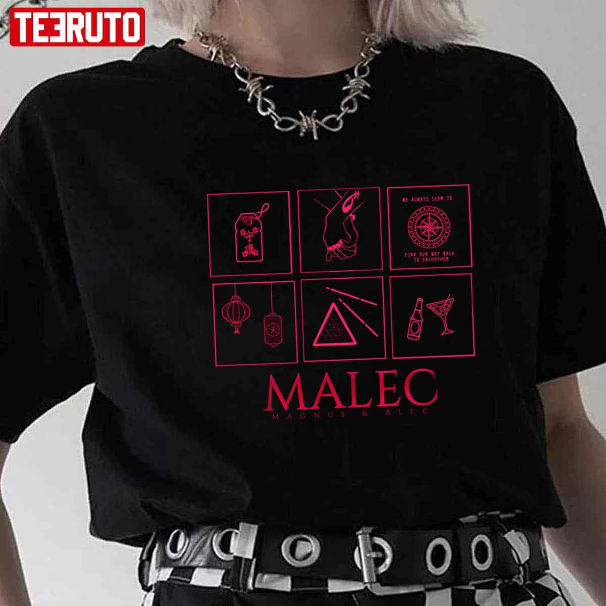 Symbols Minimalistic Malec Shadowhunters Unisex T-Shirt