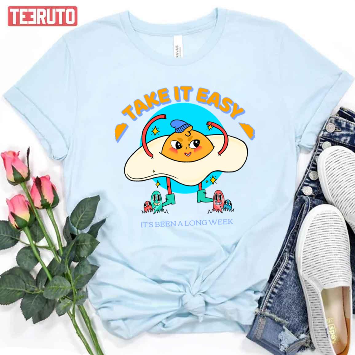 Take It Easy It’s Been A Long Week Gudetama Unisex T-Shirt