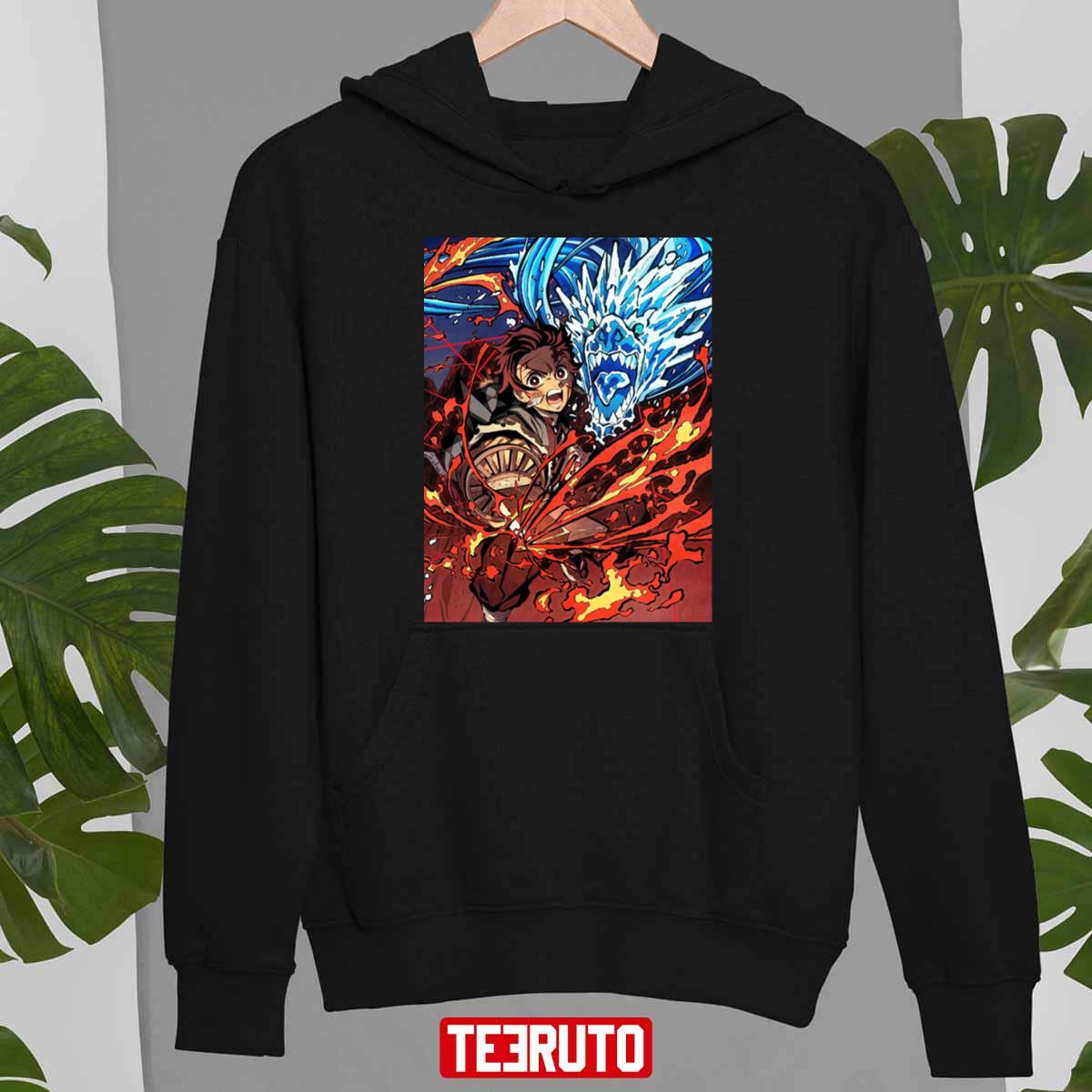 Tan With Power Of Water And Fire Demon Slayer Tangiro Kamado Unisex T ...