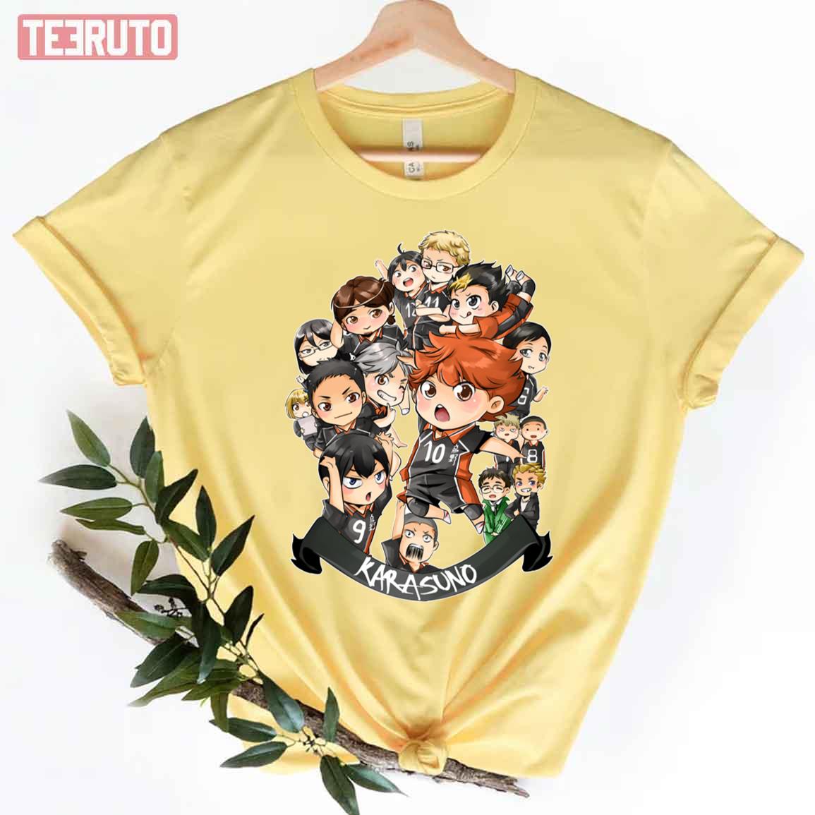 The Promised Neverland Characters With Haikyuu Characters Shirt