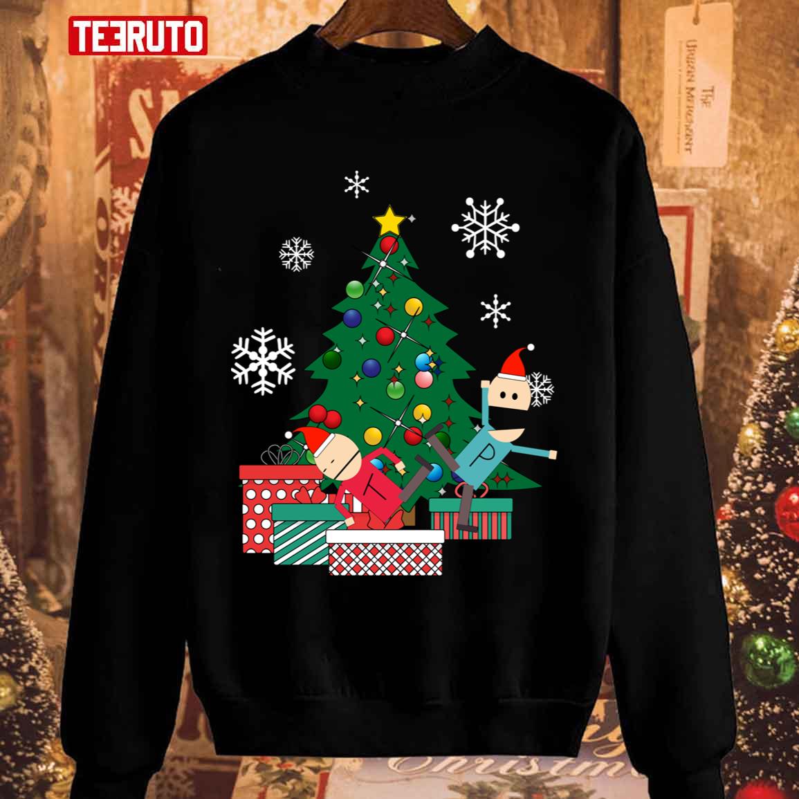 Terrance And Phillip Around The Christmas Tree South Park Unisex Sweatshirt