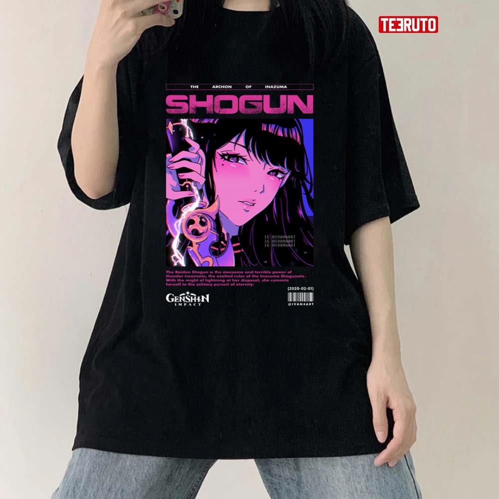 The Archon Of Inazuma Raiden Shogun Genshin Impact Anime Art Unisex T-Shirt