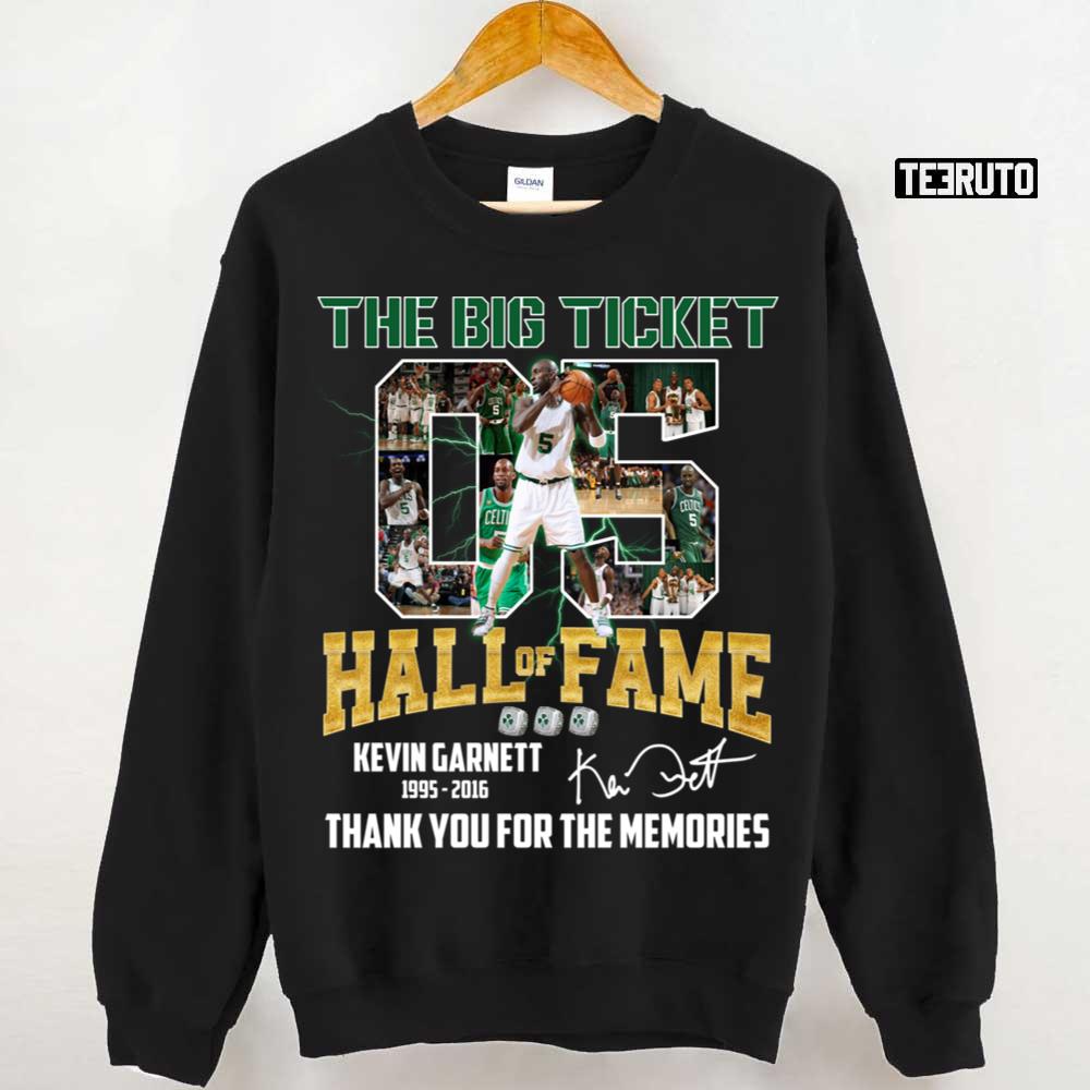 The Big Ticket Basketball Legend Signature Boston Celtics Kevin Garnett Unisex Sweatshirt