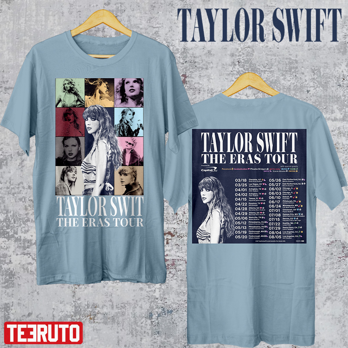The Eras Tour TS Taylor Swft Tour 2023 Light Blue Ver Unisex T-Shirt