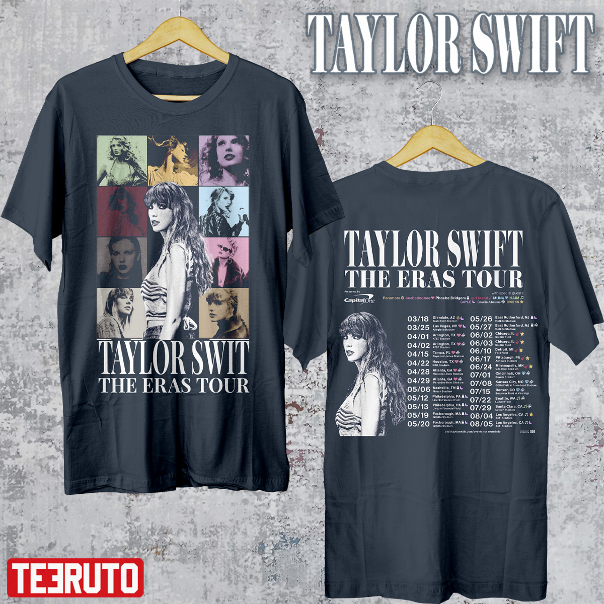 The Eras Tour TS Taylor Swft Tour 2023 Navy Ver Unisex TShirt Teeruto