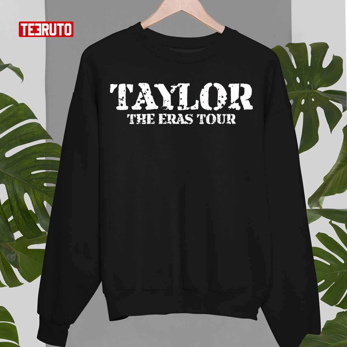 The Eras Tour White Text Design Taylor Unisex Sweatshirt