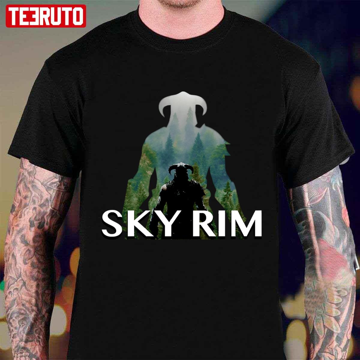The Forest Sky Rim Silhouette Unisex T-Shirt