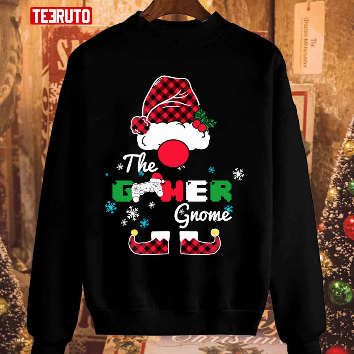 The Gamer Gnome Family Matching Christmas Funny And Unique Gift Unisex Sweatshirt
