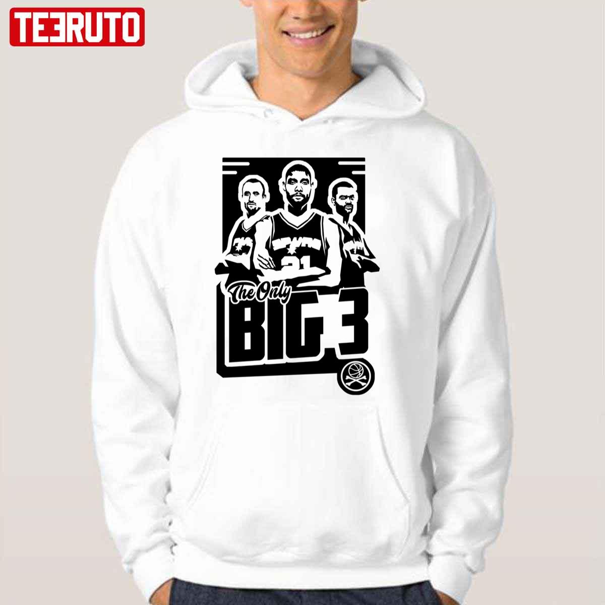 The Only Big 3 Tim Duncan Black Art Unisex Hoodie