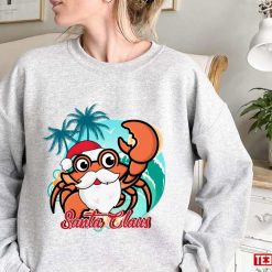 The Sea Santa Claws Crab Unisex Sweatshirt
