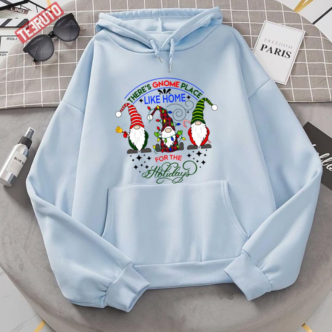 There’s Gnome Place Like Home For The Holidays Christmas Gnomes Unisex Hoodie