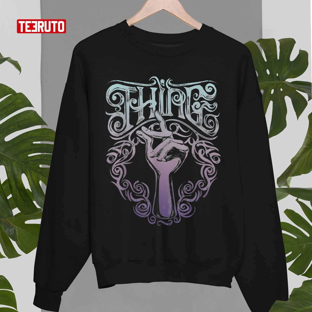 Thing Artsy Gradient Sketch Addams FamilyUnisex Sweatshirt