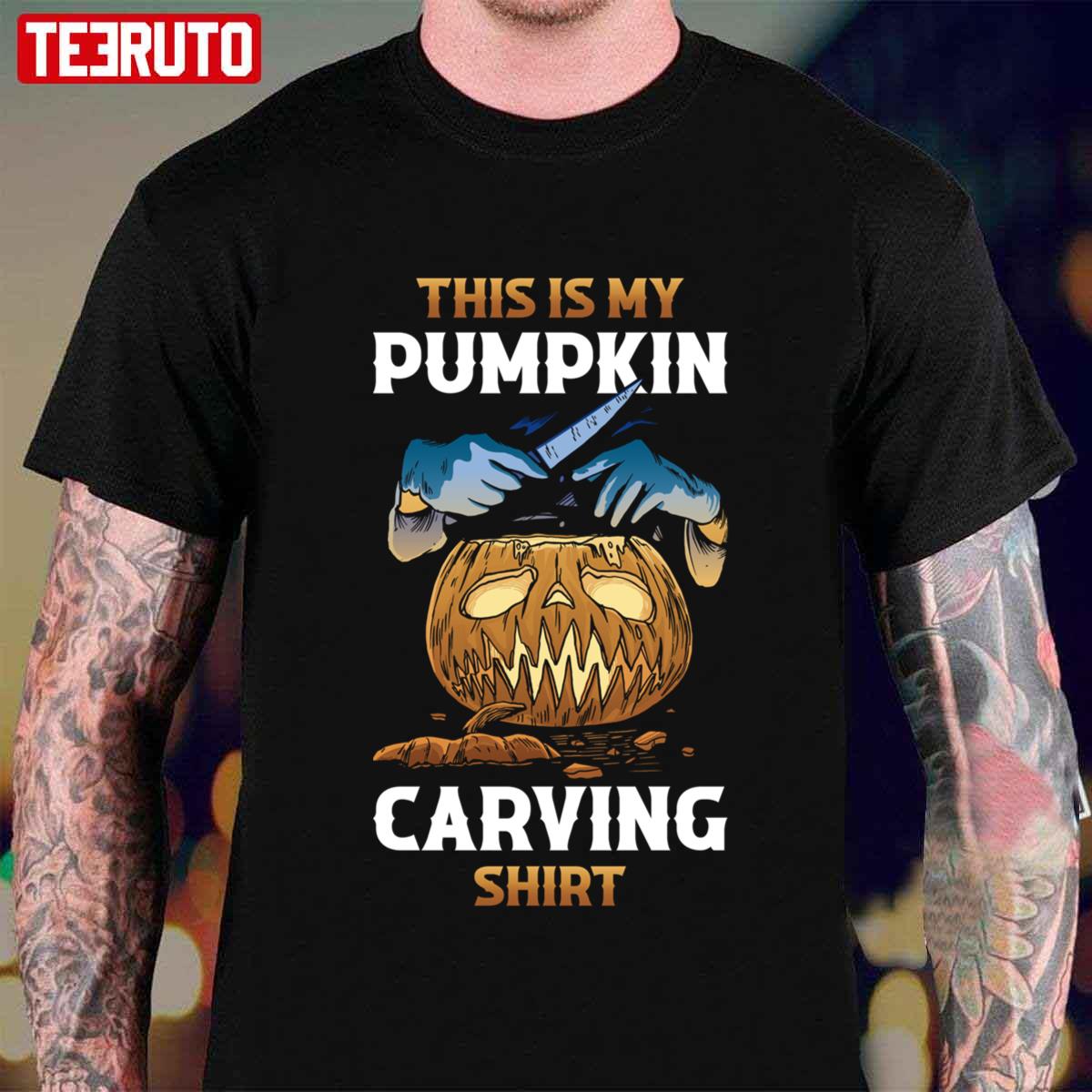This Is My Pumpkin Carving Shirt Funny Pumpkin Gift Unisex T-shirt