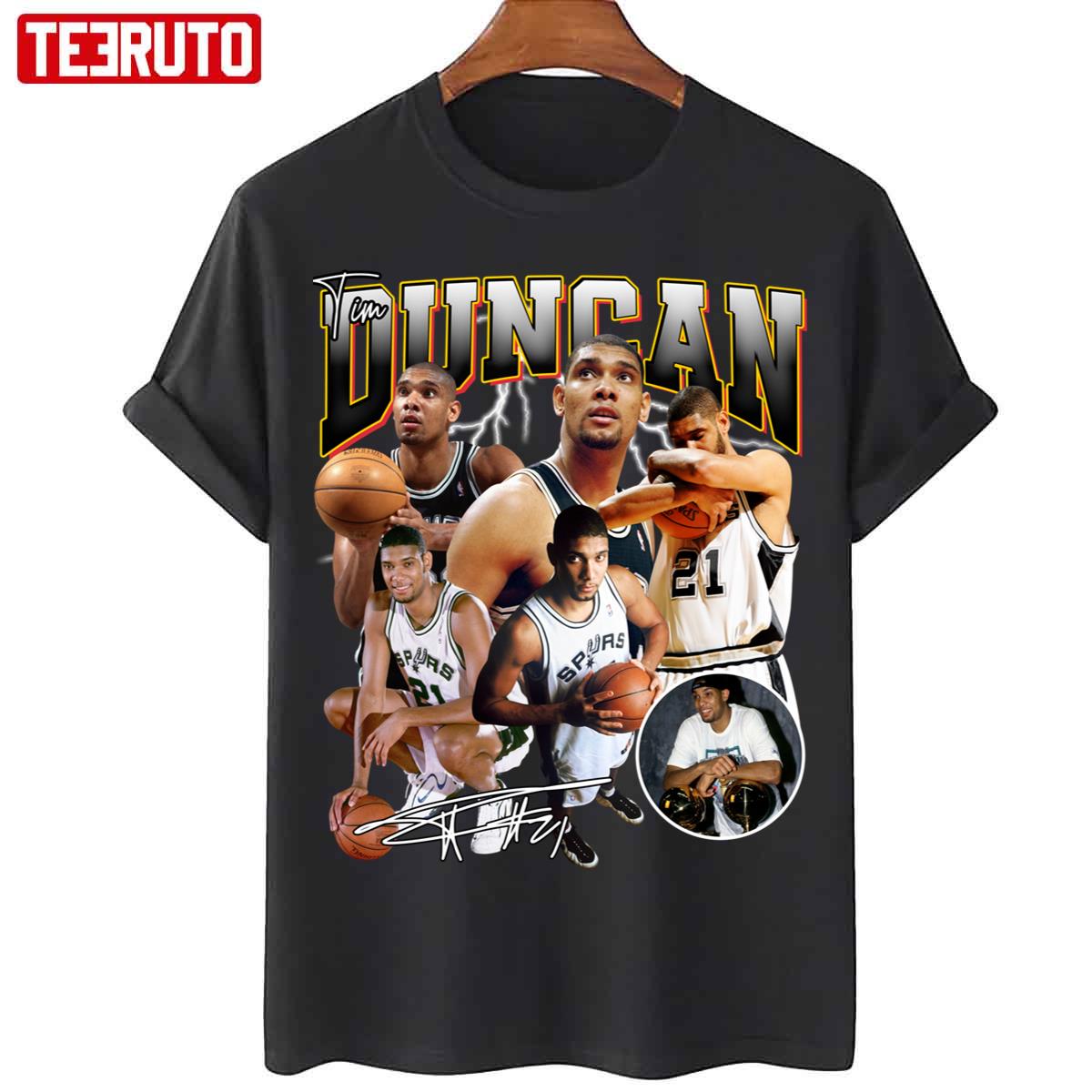 Tim Duncan The Big Fundamental Basketball Legend Signature Unisex T ...