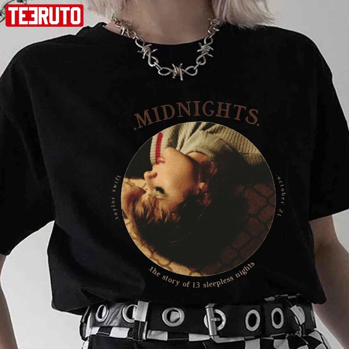 Ts Taylor Swft The Story Of 13 Sleepless Nights Meet Me At Midnights Unisex T-shirt