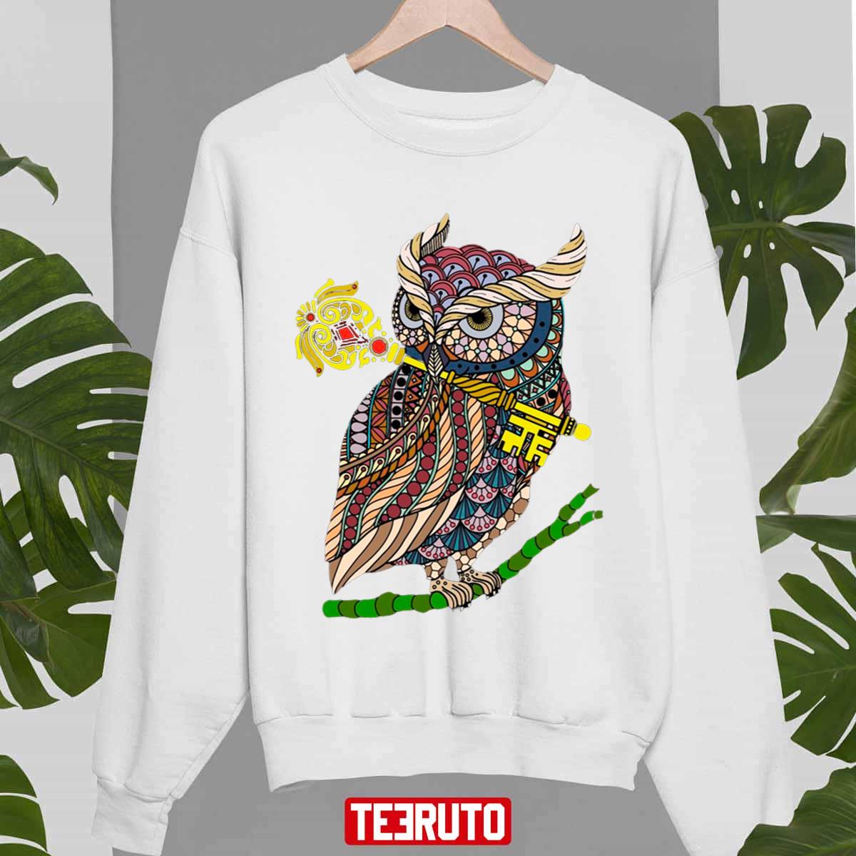 Unique Athena Pattern Owl Unisex Sweatshirt
