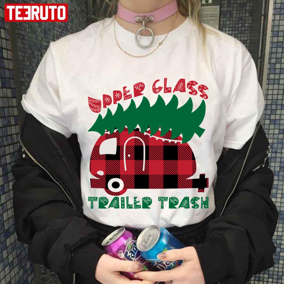 Upper Class Trailer Trash Funny Rv Christmas Trailer Holiday Rv Camping